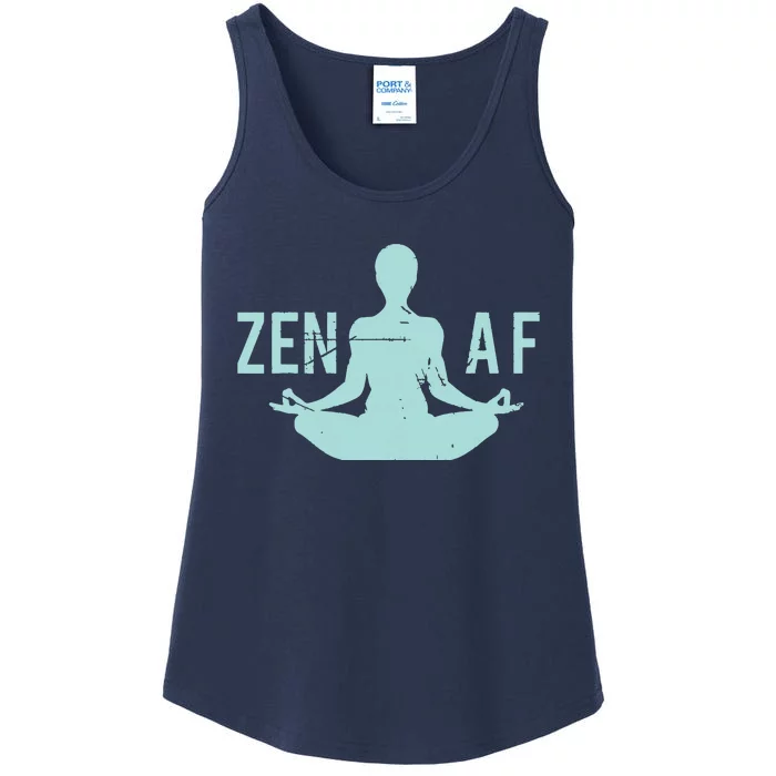 Zen AF Cute Yoga Clothes Funny Gifts For Women Ladies Essential Tank