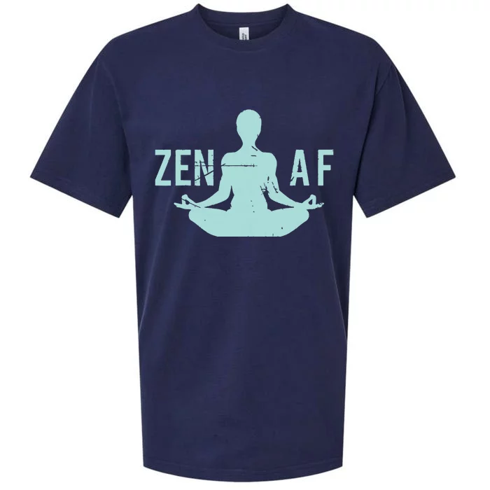 Zen AF Cute Yoga Clothes Funny Gifts For Women Sueded Cloud Jersey T-Shirt