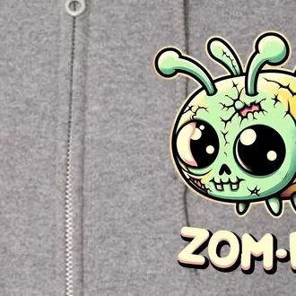 Zombee Adorably Creepy Zombie Bee Cartoon Halloween Full Zip Hoodie