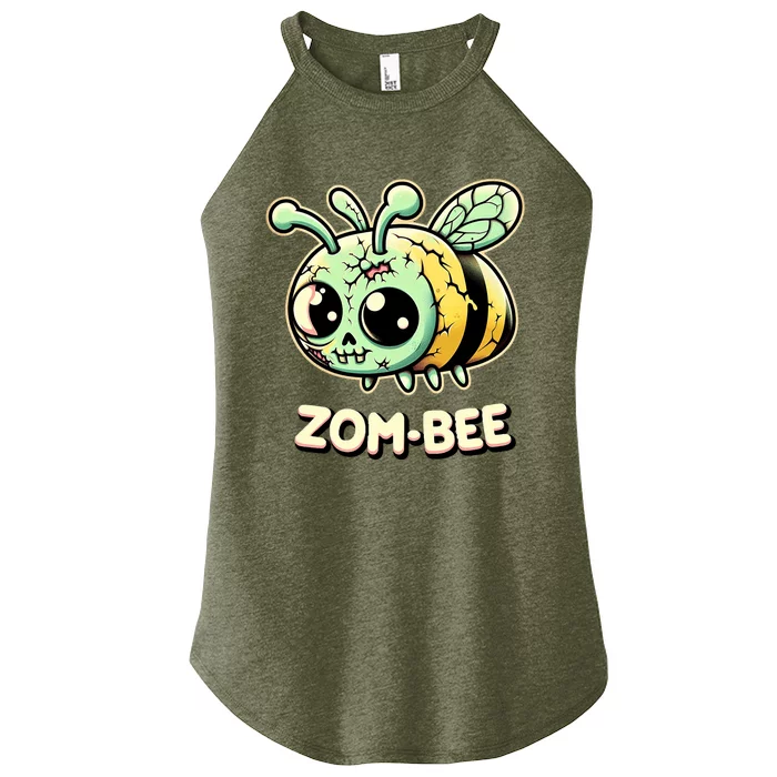 Zombee Adorably Creepy Zombie Bee Cartoon Halloween Women’s Perfect Tri Rocker Tank