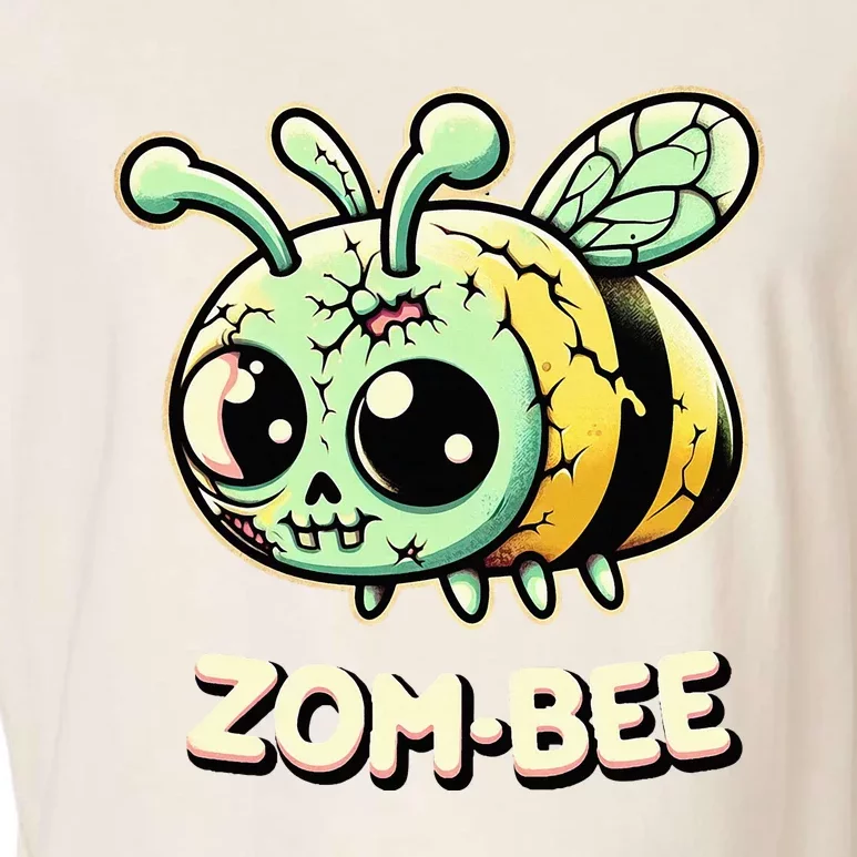 Zombee Adorably Creepy Zombie Bee Cartoon Halloween Garment-Dyed Women's Muscle Tee