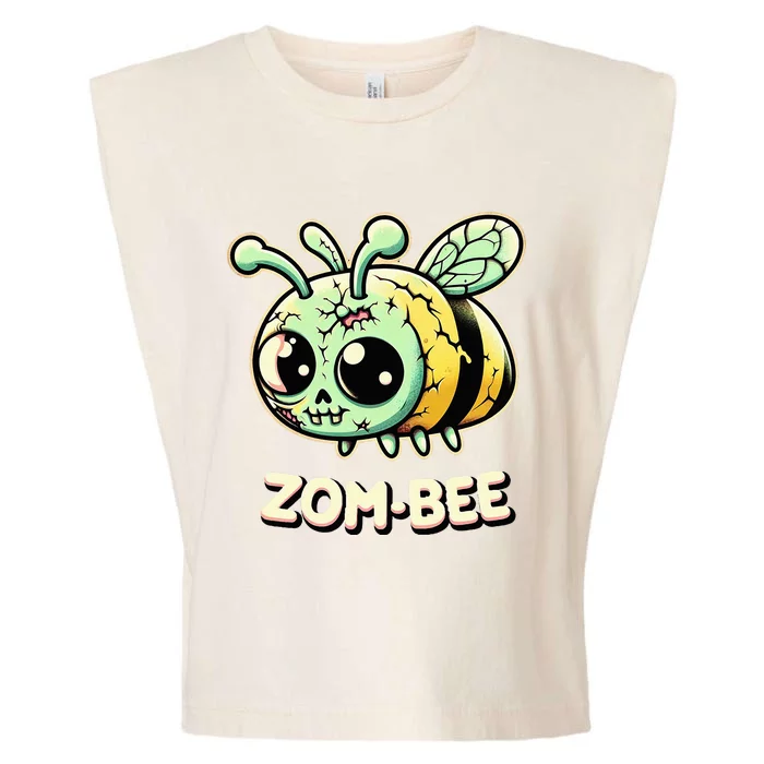 Zombee Adorably Creepy Zombie Bee Cartoon Halloween Garment-Dyed Women's Muscle Tee