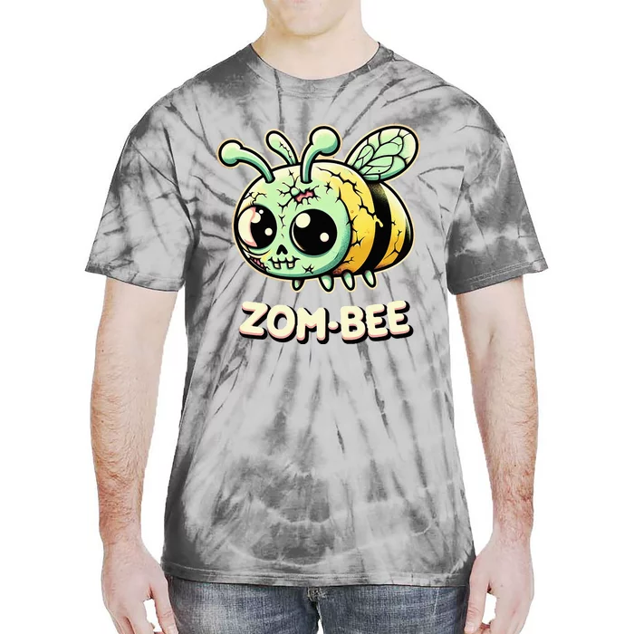 Zombee Adorably Creepy Zombie Bee Cartoon Halloween Tie-Dye T-Shirt