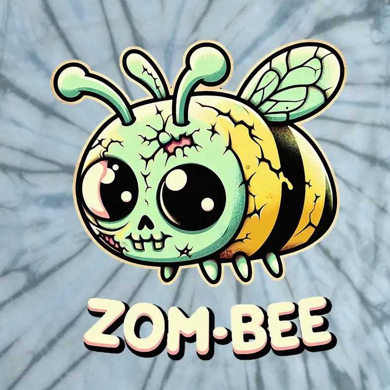 Zombee Adorably Creepy Zombie Bee Cartoon Halloween Tie-Dye T-Shirt