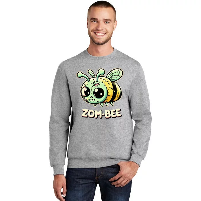 Zombee Adorably Creepy Zombie Bee Cartoon Halloween Tall Sweatshirt