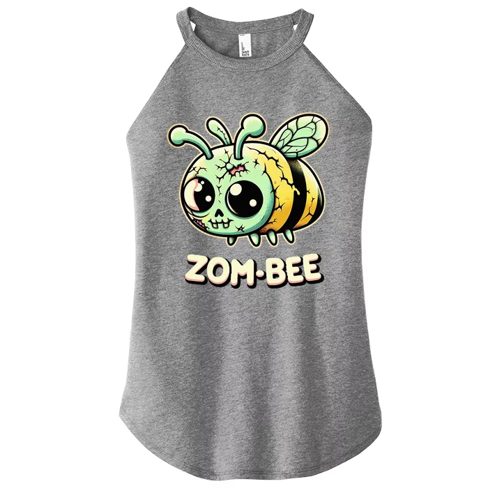 Zombee Adorably Creepy Zombie Bee Cartoon Halloween Women’s Perfect Tri Rocker Tank