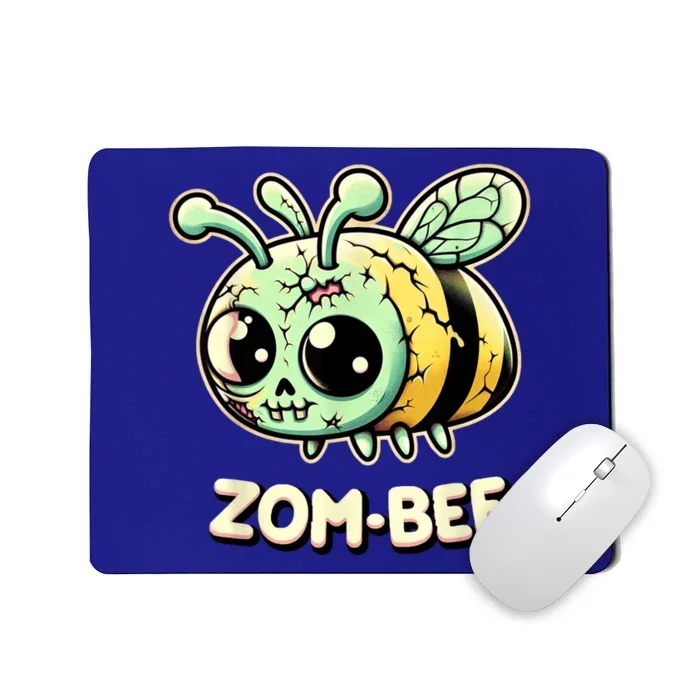 Zombee Adorably Creepy Zombie Bee Cartoon Halloween Mousepad