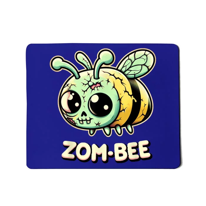 Zombee Adorably Creepy Zombie Bee Cartoon Halloween Mousepad