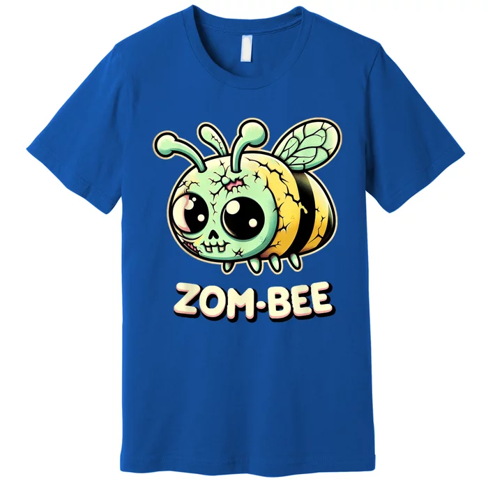 Zombee Adorably Creepy Zombie Bee Cartoon Halloween Premium T-Shirt