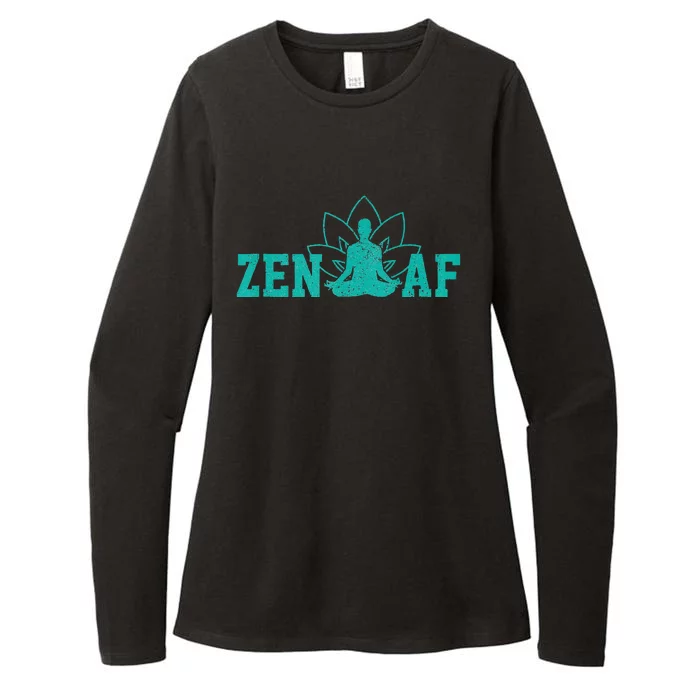 Zen AF Funny Buddhism Meditation Buddha Gift Yoga Womens CVC Long Sleeve Shirt