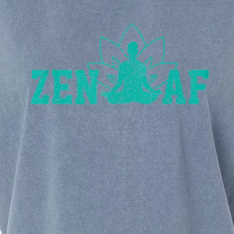 Zen AF Funny Buddhism Meditation Buddha Gift Yoga Garment-Dyed Women's Muscle Tee