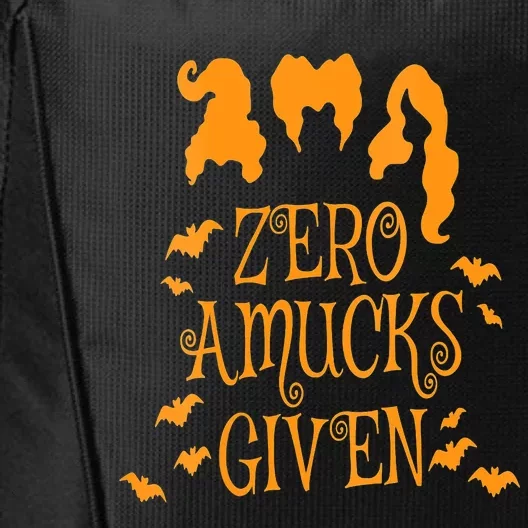 Zero Amucks Given Funny Amuck With Bat Halloween Witch City Backpack