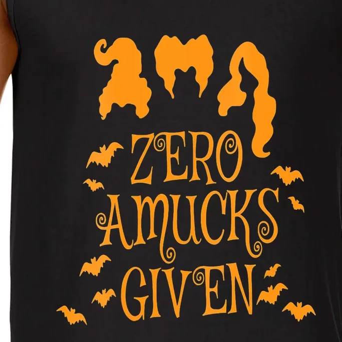 Zero Amucks Given Funny Amuck With Bat Halloween Witch Comfort Colors® Tank Top