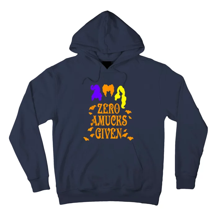 Zero Amucks Given Funny Amuck With Bat Halloween Witch Hoodie