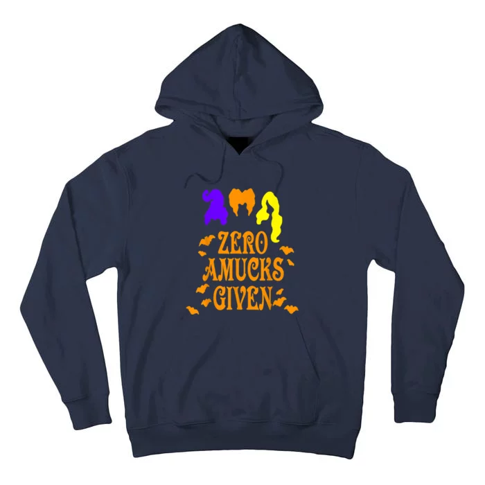 Zero Amucks Given Funny Amuck With Bat Halloween Witch Tall Hoodie