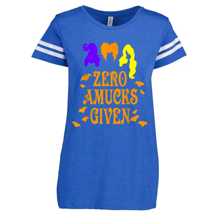 Zero Amucks Given Funny Amuck With Bat Halloween Witch Enza Ladies Jersey Football T-Shirt