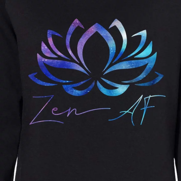 Zen Af Lotus Flower Funny Gift Yoga Clothes Spiritual Funny Gift Womens California Wash Sweatshirt