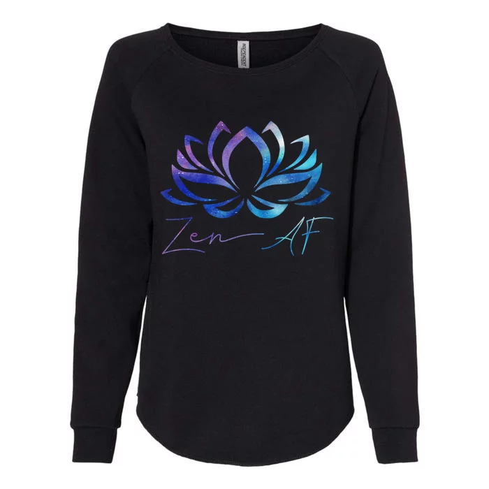 Zen Af Lotus Flower Funny Gift Yoga Clothes Spiritual Funny Gift Womens California Wash Sweatshirt