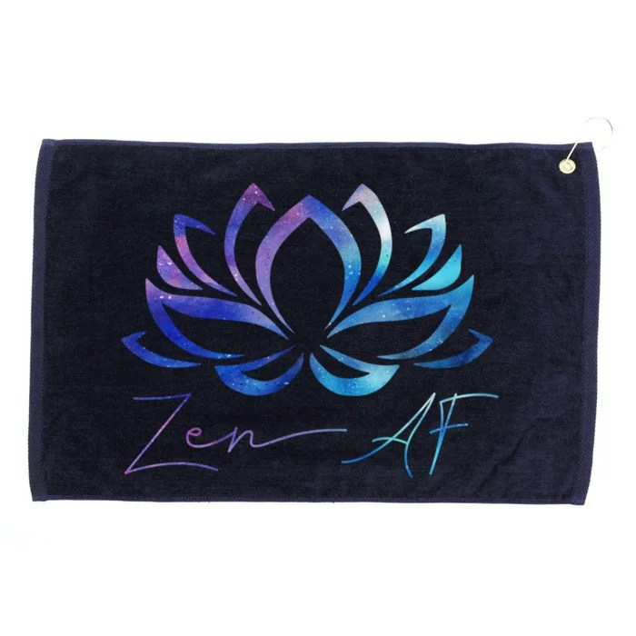 Zen Af Lotus Flower Funny Gift Yoga Clothes Spiritual Funny Gift Grommeted Golf Towel