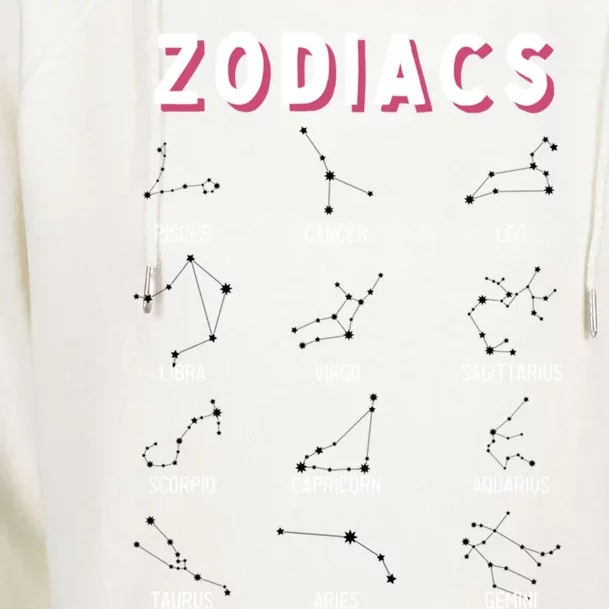 Zodiacs Astrology Nerd Zodiac Gift Womens Funnel Neck Pullover Hood