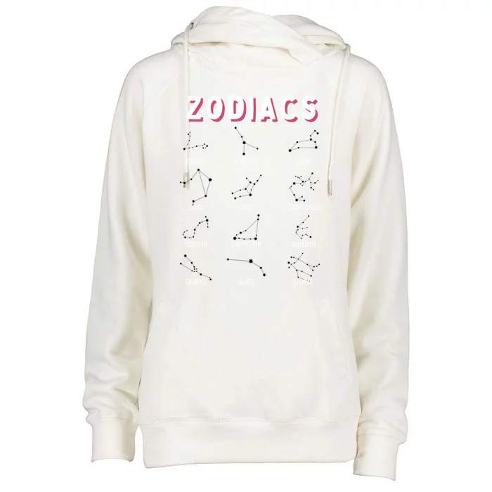 Zodiacs Astrology Nerd Zodiac Gift Womens Funnel Neck Pullover Hood