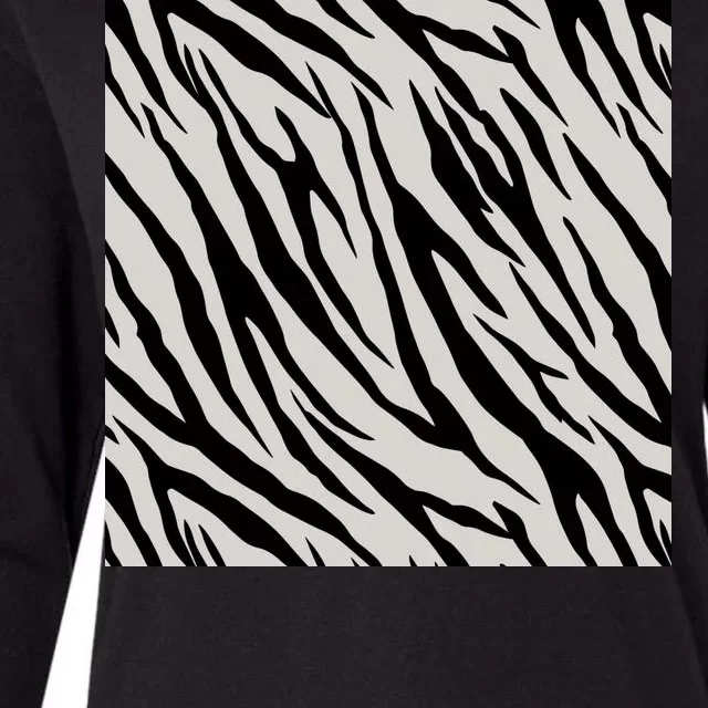 Zebra Animal Print Womens Cotton Relaxed Long Sleeve T-Shirt