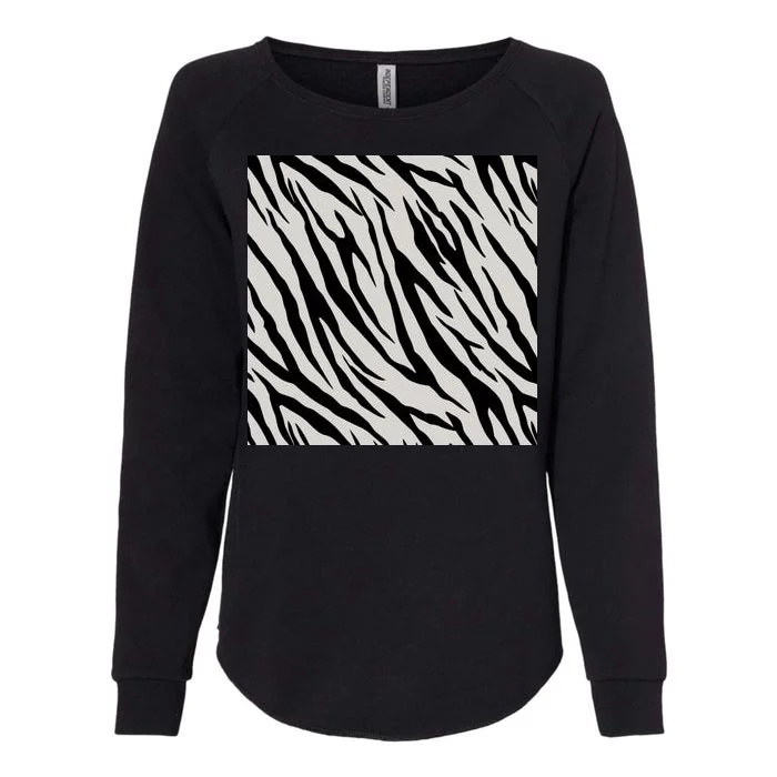 Zebra Animal Print Womens California Wash Sweatshirt