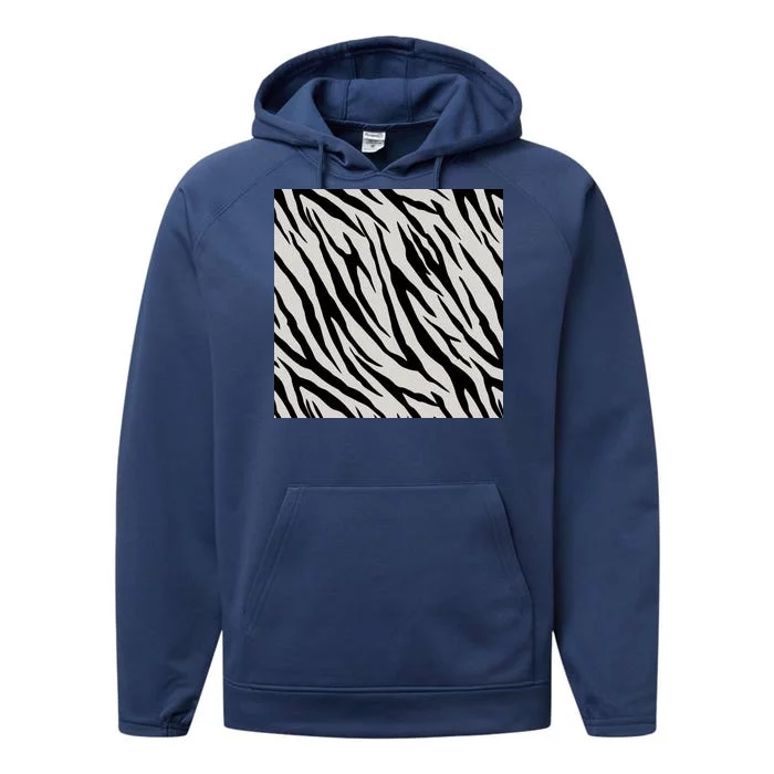 Zebra Animal Print Performance Fleece Hoodie