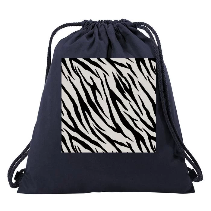 Zebra Animal Print Drawstring Bag