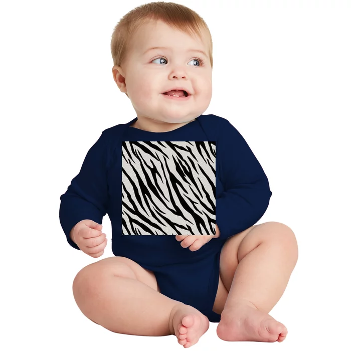 Zebra Animal Print Baby Long Sleeve Bodysuit