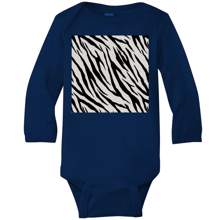 Zebra Animal Print Baby Long Sleeve Bodysuit