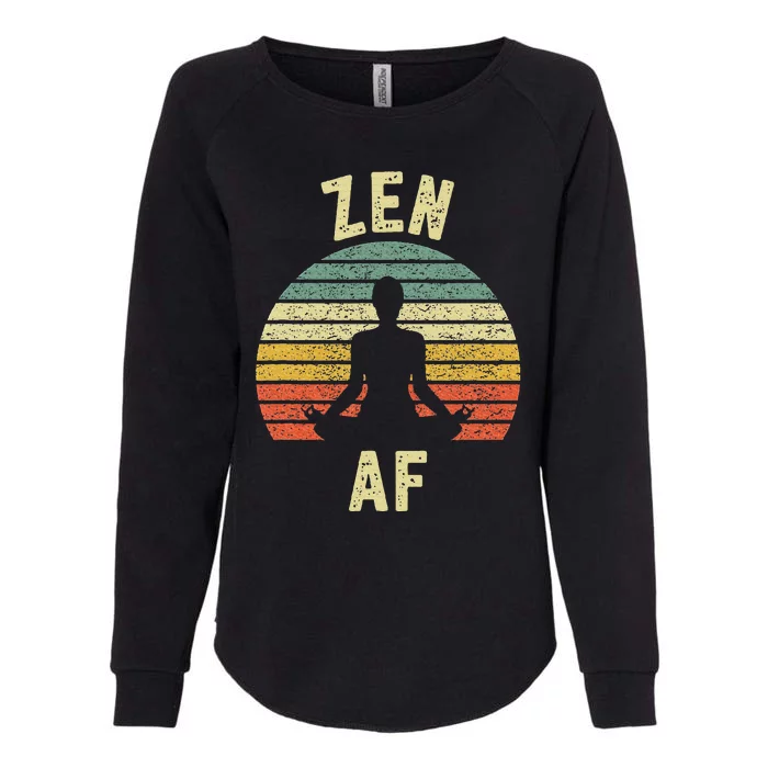 Zen Af Retro Yoga Cute Funny Gift Womens California Wash Sweatshirt