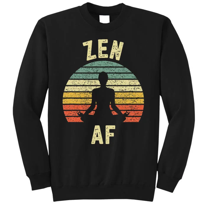 Zen Af Retro Yoga Cute Funny Gift Tall Sweatshirt