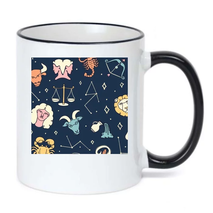 Zodiac Astrology Signs Black Color Changing Mug