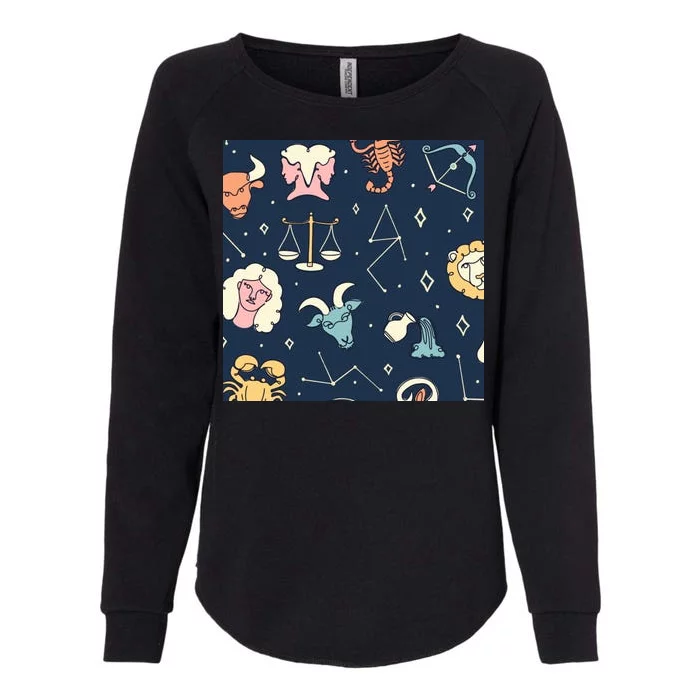 Zodiac Astrology Signs Womens California Wash Sweatshirt