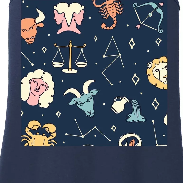 Zodiac Astrology Signs Ladies Essential Tank