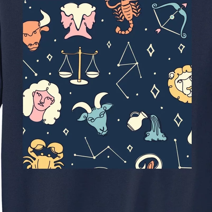 Zodiac Astrology Signs Tall Sweatshirt