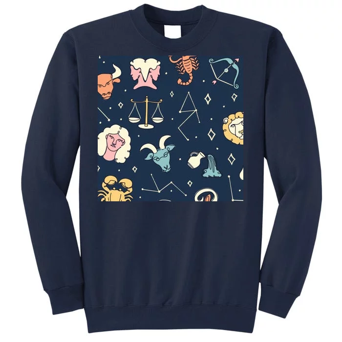 Zodiac Astrology Signs Tall Sweatshirt