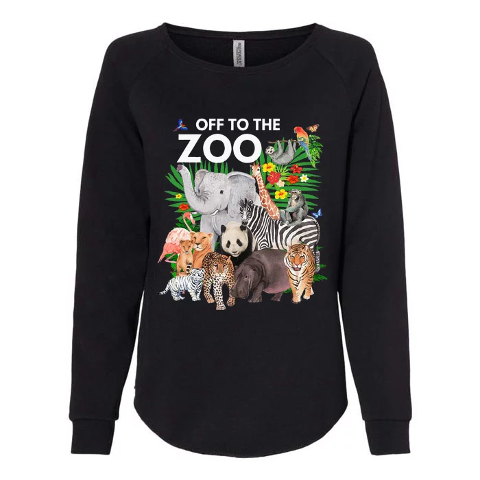 Zoo Animals Safari Party A Day At The Zoo Safari Zoo Animal Womens California Wash Sweatshirt