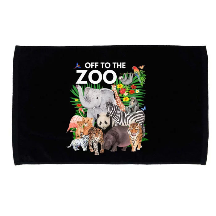 Zoo Animals Safari Party A Day At The Zoo Safari Zoo Animal Microfiber Hand Towel