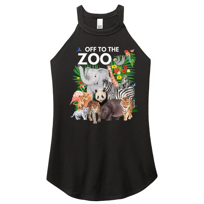 Zoo Animals Safari Party A Day At The Zoo Safari Zoo Animal Women’s Perfect Tri Rocker Tank