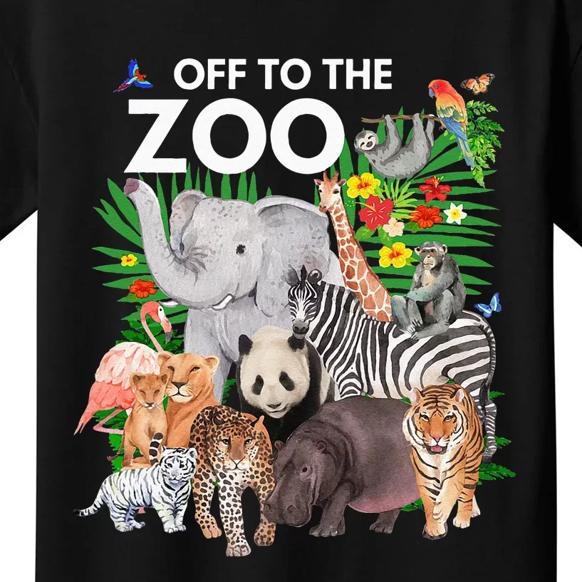 Zoo Animals Safari Party A Day At The Zoo Safari Zoo Animal Kids T-Shirt