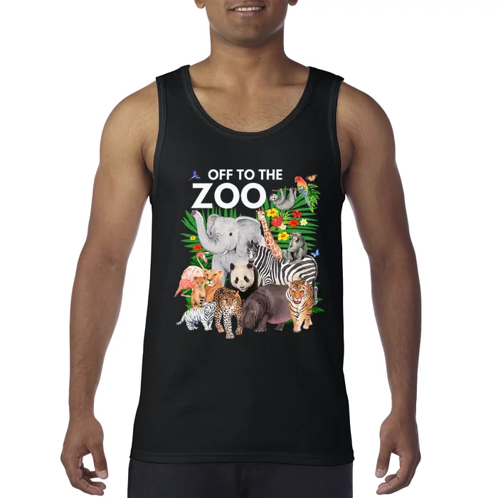 Zoo Animals Safari Party A Day At The Zoo Safari Zoo Animal Tank Top