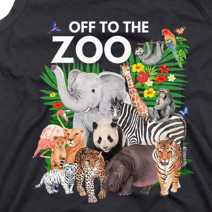 Zoo Animals Safari Party A Day At The Zoo Safari Zoo Animal Tank Top