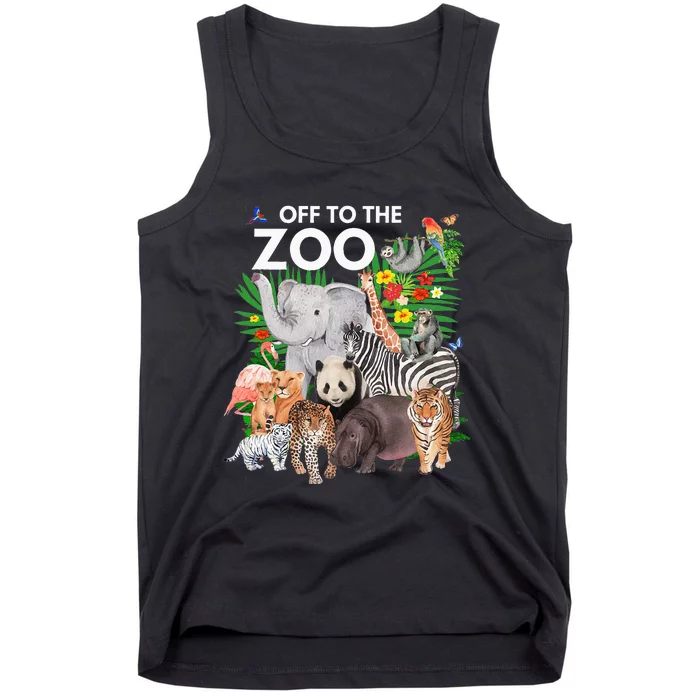 Zoo Animals Safari Party A Day At The Zoo Safari Zoo Animal Tank Top