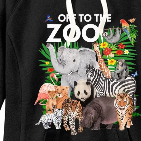 Zoo Animals Safari Party A Day At The Zoo Safari Zoo Animal Women's Fleece Hoodie