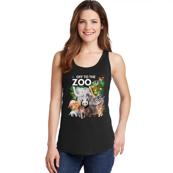 Zoo Animals Safari Party A Day At The Zoo Safari Zoo Animal Ladies Essential Tank