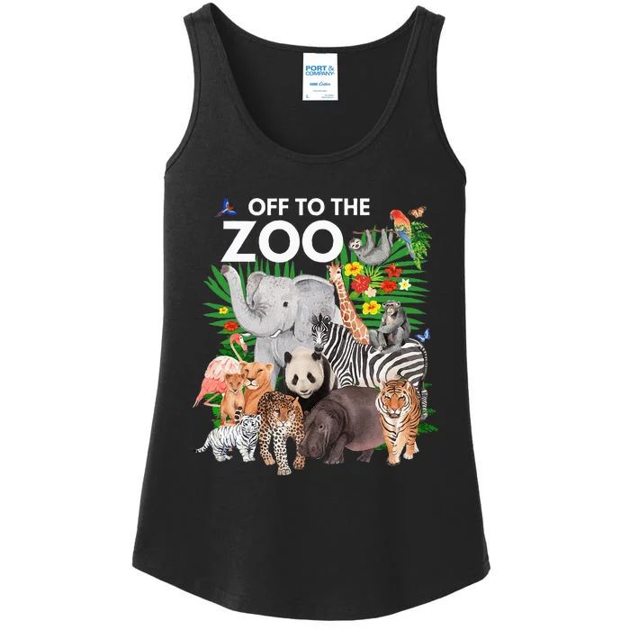 Zoo Animals Safari Party A Day At The Zoo Safari Zoo Animal Ladies Essential Tank