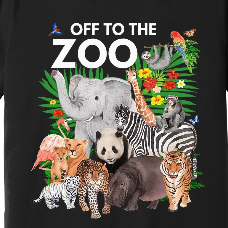 Zoo Animals Safari Party A Day At The Zoo Safari Zoo Animal Premium T-Shirt