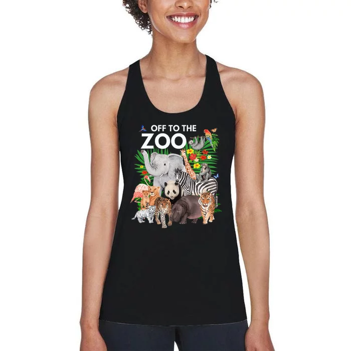 Zoo Animals Safari Party A Day At The Zoo Safari Zoo Animal Women's Racerback Tank